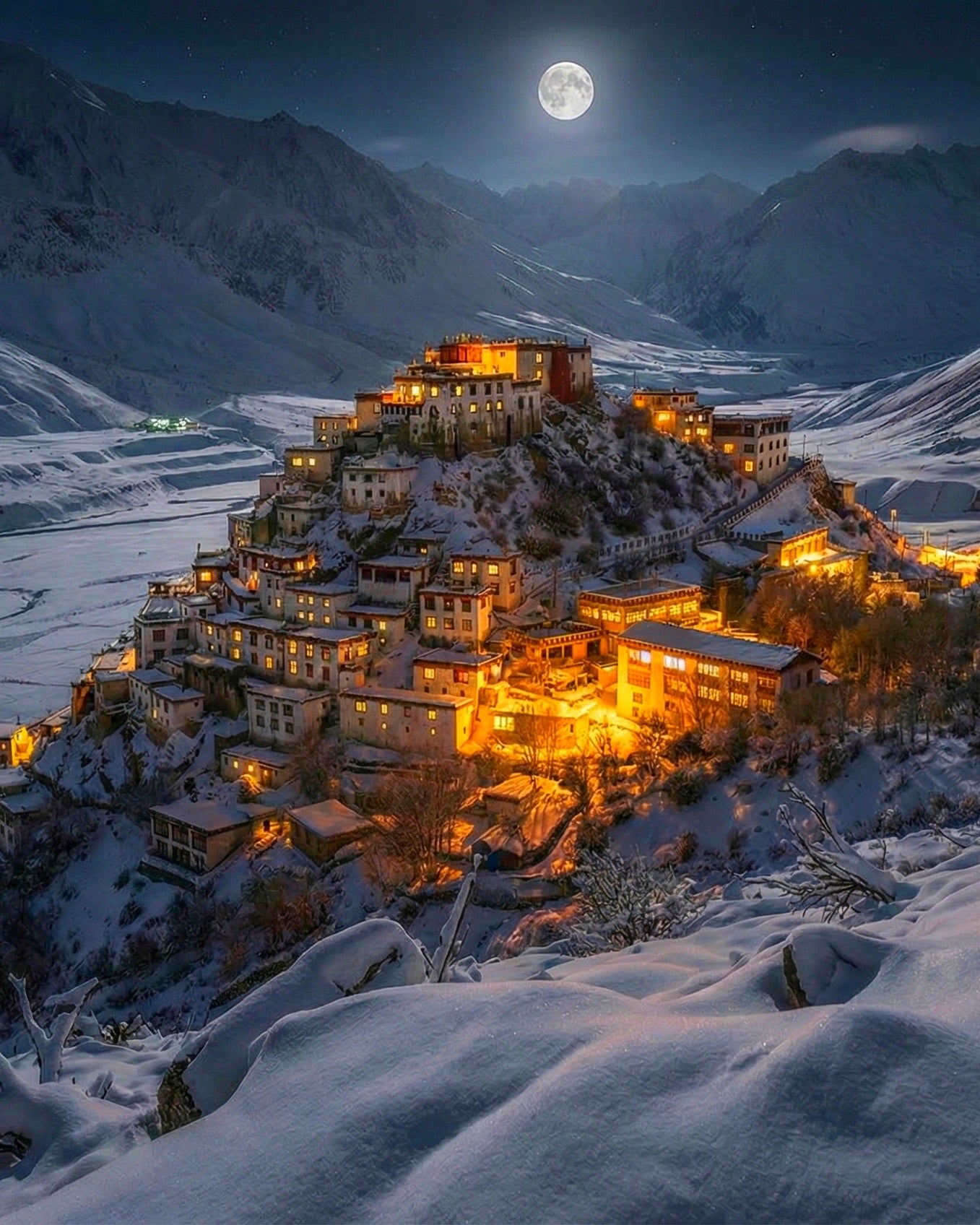 Key monastery in Night time